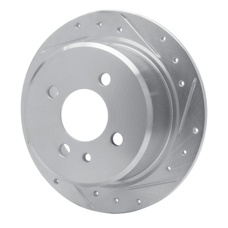 R1 Concepts R1 88-90 BMW 325IX Rear Right Drilled & Slotted Silver Brake Rotor