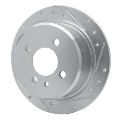 R1 Concepts R1 88-90 BMW 325IX Rear Right Drilled & Slotted Silver Brake Rotor