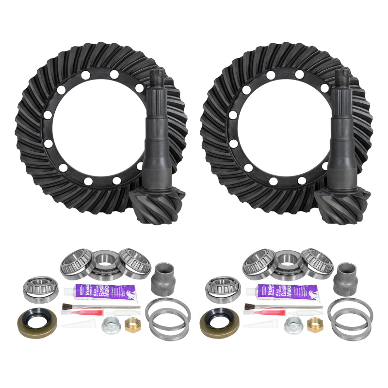 Yukon Gear & Axle Yukon Gear Ring & Pinion Gear Kit Package Front & Rear with Install Kits - Toyota 9.5/9.5