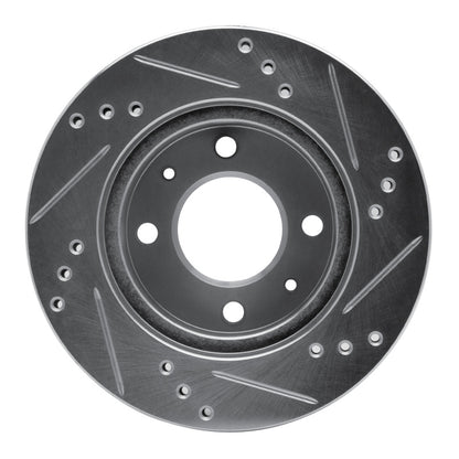 R1 Concepts R1 98-12 Dodge ATOS (Mexico) Front Left Drilled & Slotted Silver Brake Rotor