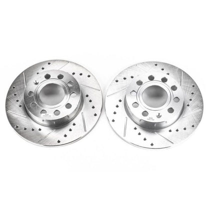PowerStop Power Stop 2008 Audi A3 Rear Evolution Drilled & Slotted Rotors - Pair