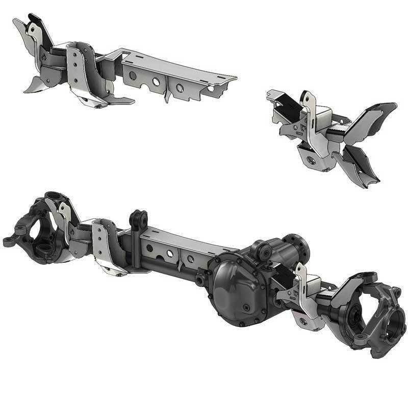 Artec Industries 93-06 Jeep Wrangler TJ Front Axle Swap Kit Dana 44 Lca Brackets w/ Standard Hole