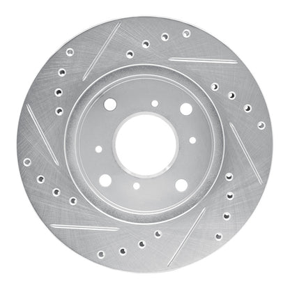 R1 Concepts R1 1998-2002 Acura CL Front Right Drilled & Slotted Silver Brake Rotor