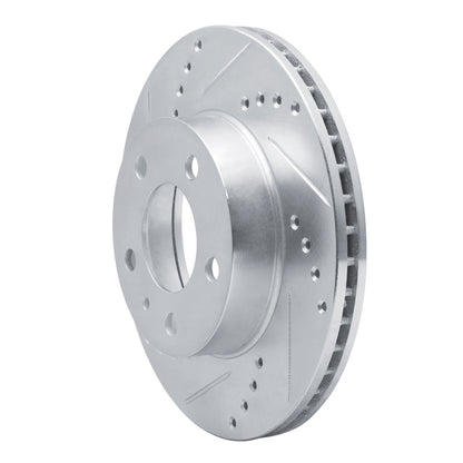 R1 Concepts R1 82-90 Volvo 760 Series Front Left Drilled & Slotted Silver Brake Rotor