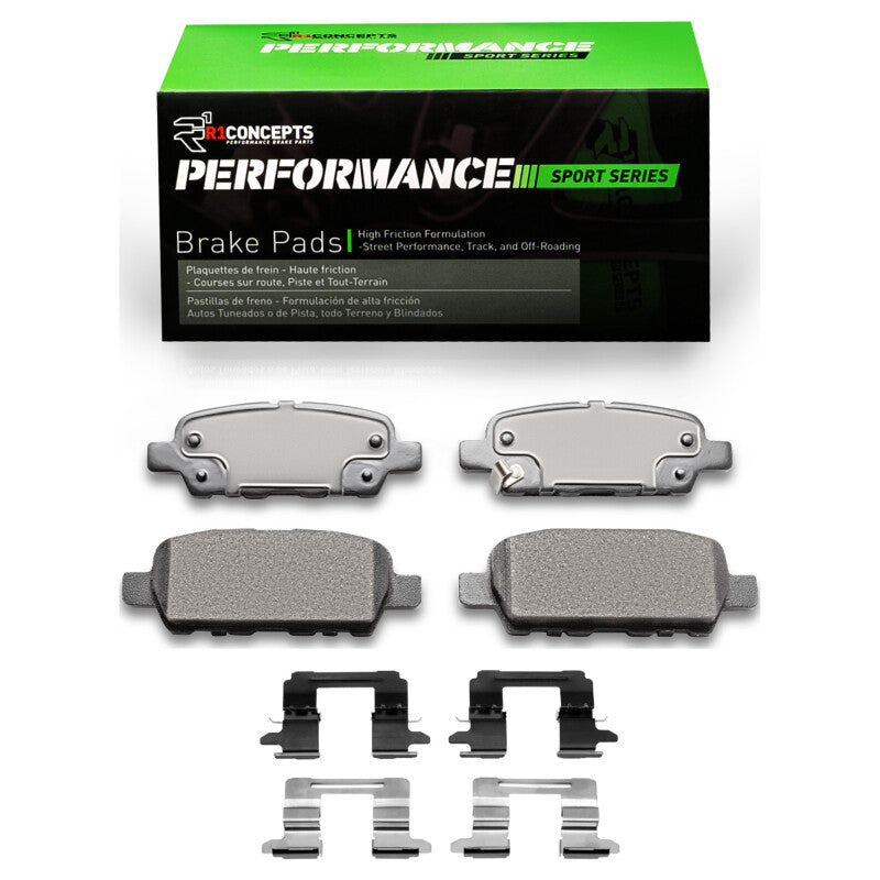 R1 Concepts R1 2002-2025 Infiniti Q40 Rear R1 Performance Sport Pads & Hardware Kit
