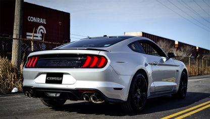 CORSA Performance Corsa 2018-2023 Ford Mustang GT Fastback 5.0L 3in Cat-Back System Dual Rear Exit w/ 4in GunmetalTips