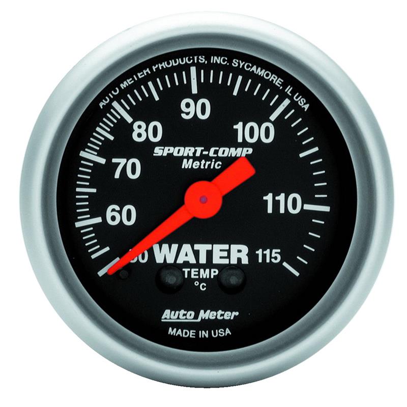 Autometer Sport 2in Water Temp Metric , 50-115 deg. C / Mech