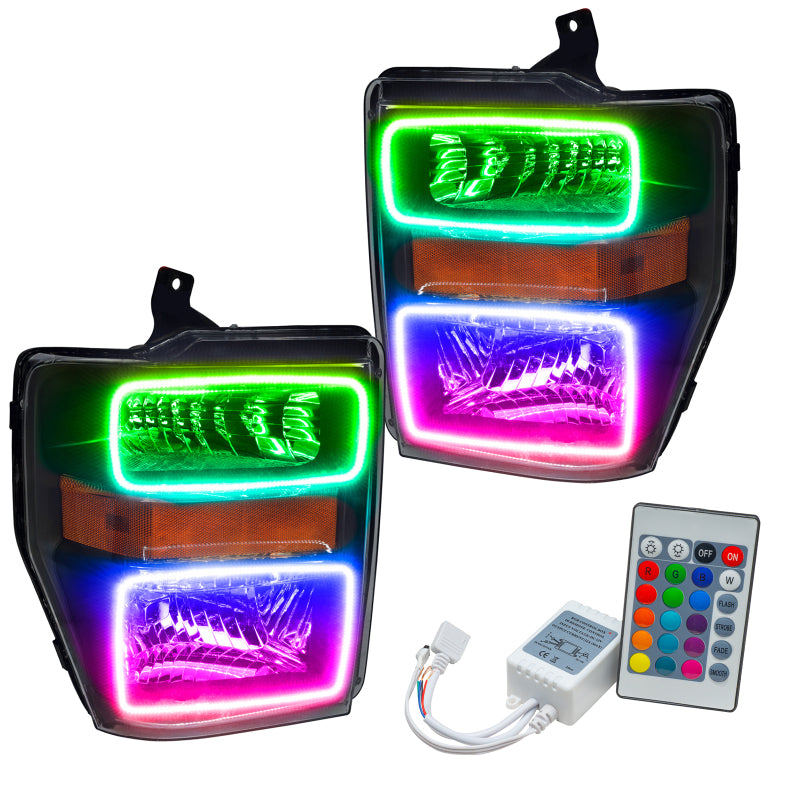 ORACLE Lighting Oracle 08-10 Ford F250/350 LED HL - Black - ColorSHIFT w/ Simple Controller