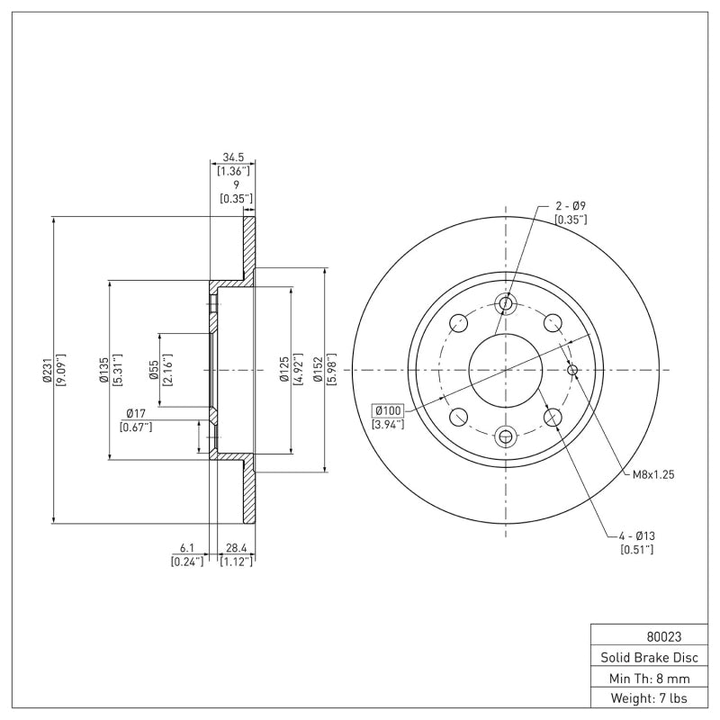 DFC 90-93 Mazda Miata Rear Brake Rotor