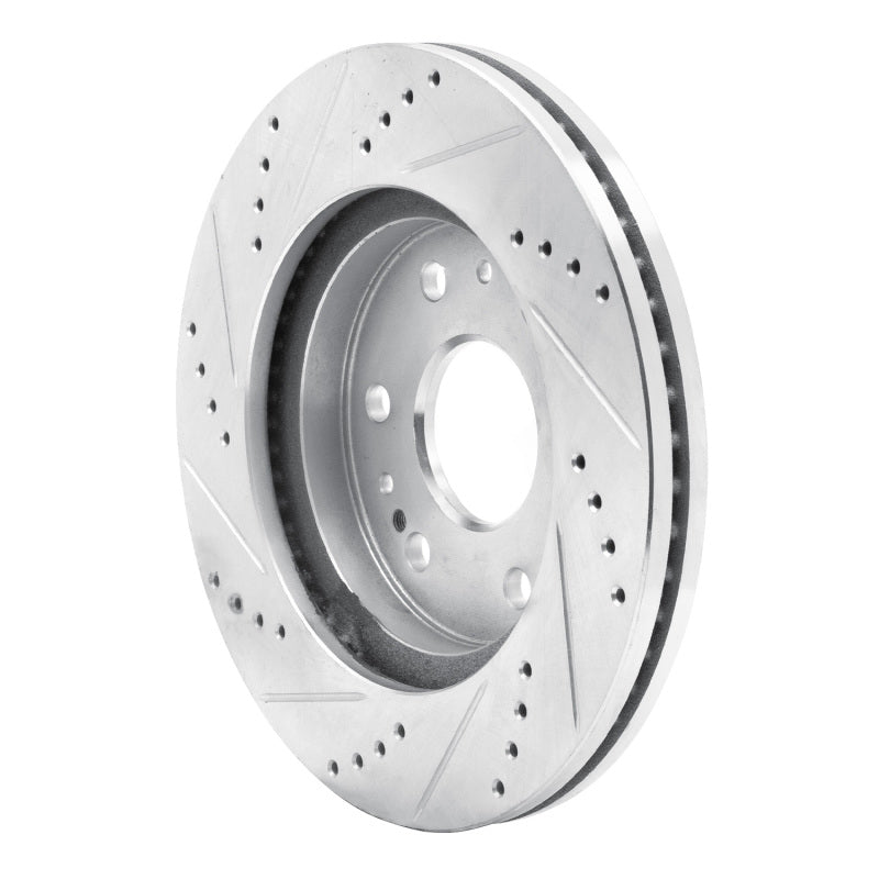 R1 Concepts R1 05-19 Chevrolet Silverado 1500 Front Right Drilled & Slotted Silver Brake Rotor