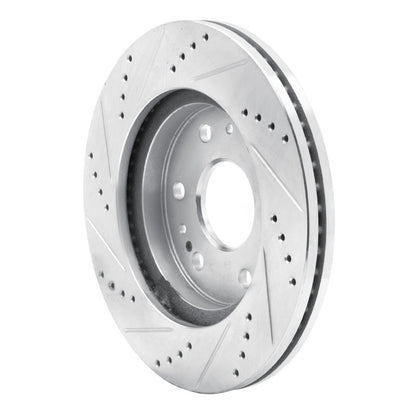 R1 Concepts R1 05-19 Chevrolet Silverado 1500 Front Right Drilled & Slotted Silver Brake Rotor