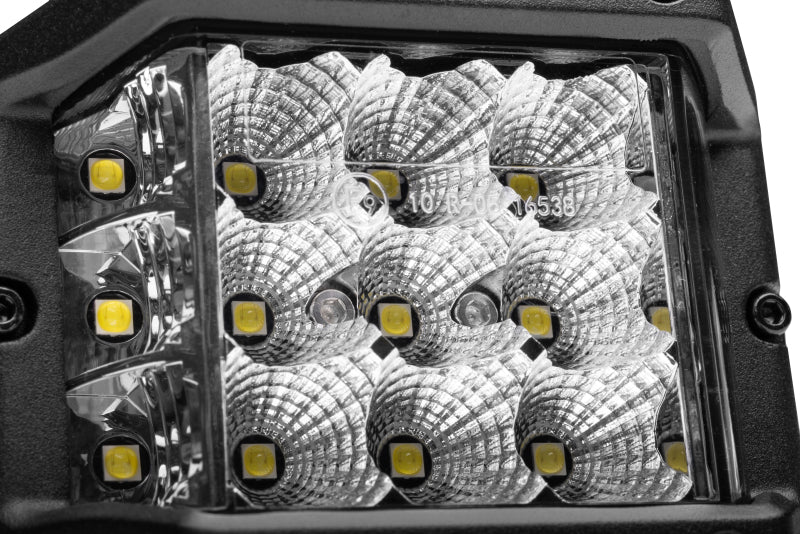 Go Rhino Xplor Bright Series Sideline Cube LED Flood Light Kit (Surface Mount) 4x3 - Blk (Pair)