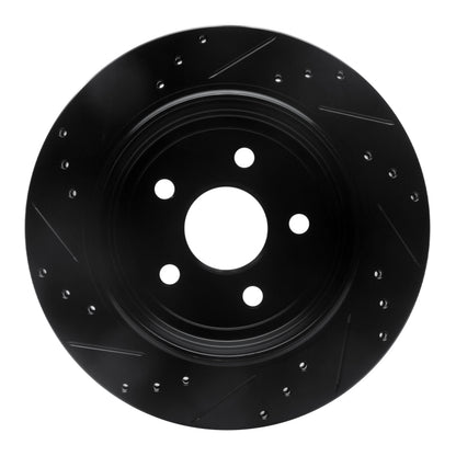 R1 Concepts R1 11-25 Dodge Durango Rear Right Drilled & Slotted Black Brake Rotor
