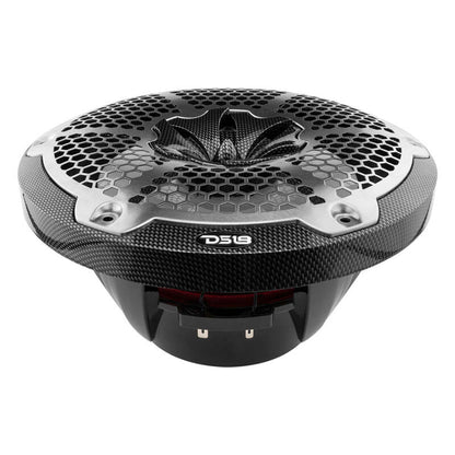 DS18 NXL-M Series Speaker w/ RGB LED Lights 10in 2-Way 200 Watts RMS 4 ohm Black Carbon Fiber