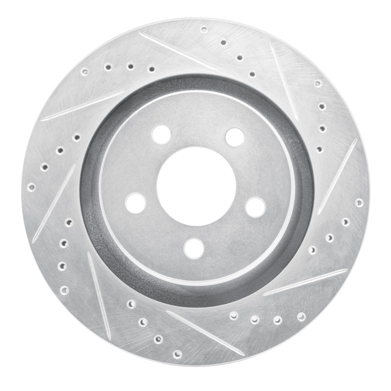R1 Concepts R1 11-12 Jeep Liberty Front Right Drilled & Slotted Silver Brake Rotor