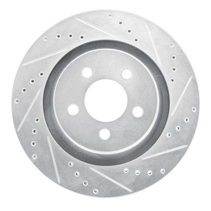 R1 Concepts R1 11-12 Jeep Liberty Front Right Drilled & Slotted Silver Brake Rotor