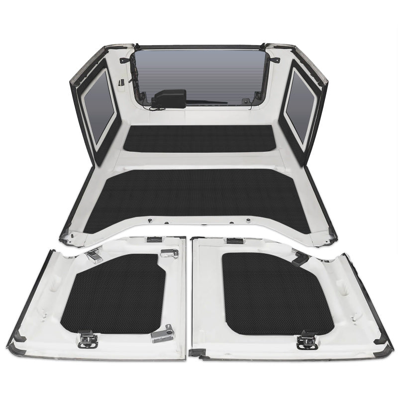 DEI 11-18 Jeep Wrangler JK 4-Door Boom Mat Complete Headliner Kit - 6 Piece - Black