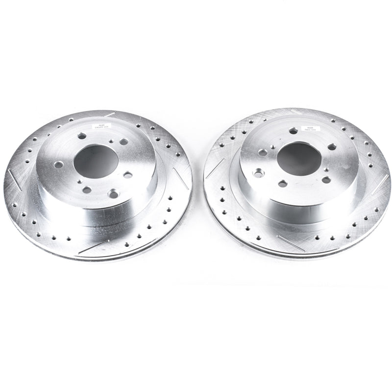 PowerStop Power Stop 89-96 Nissan 300ZX Rear Evolution Drilled & Slotted Rotors - Pair