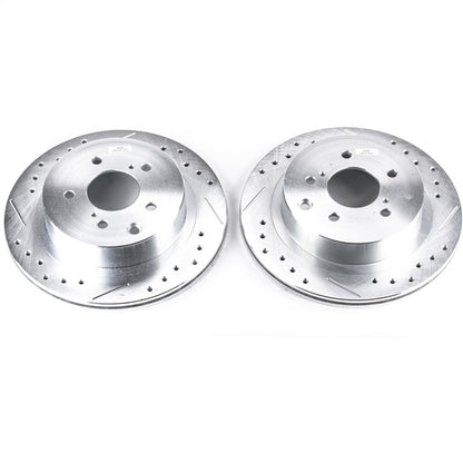 PowerStop Power Stop 89-96 Nissan 300ZX Rear Evolution Drilled & Slotted Rotors - Pair