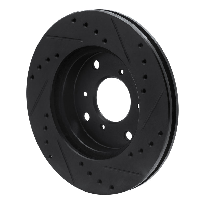 R1 Concepts R1 98-02 Acura CL Front Left Drilled & Slotted Black Brake Rotor