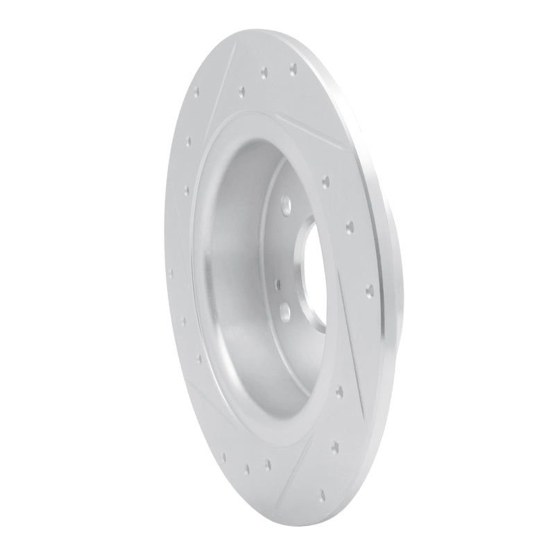 R1 Concepts R1 2016-2025 Honda HR-V Rear Right Drilled & Slotted Silver Brake Rotor