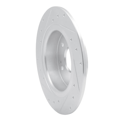 R1 Concepts R1 2016-2025 Honda HR-V Rear Right Drilled & Slotted Silver Brake Rotor
