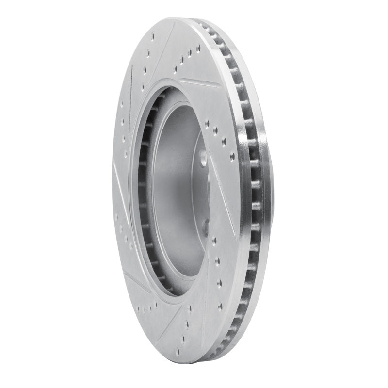 R1 Concepts R1 2001-2011 Ford Explorer Sport Front Right Drilled & Slotted Silver Brake Rotor