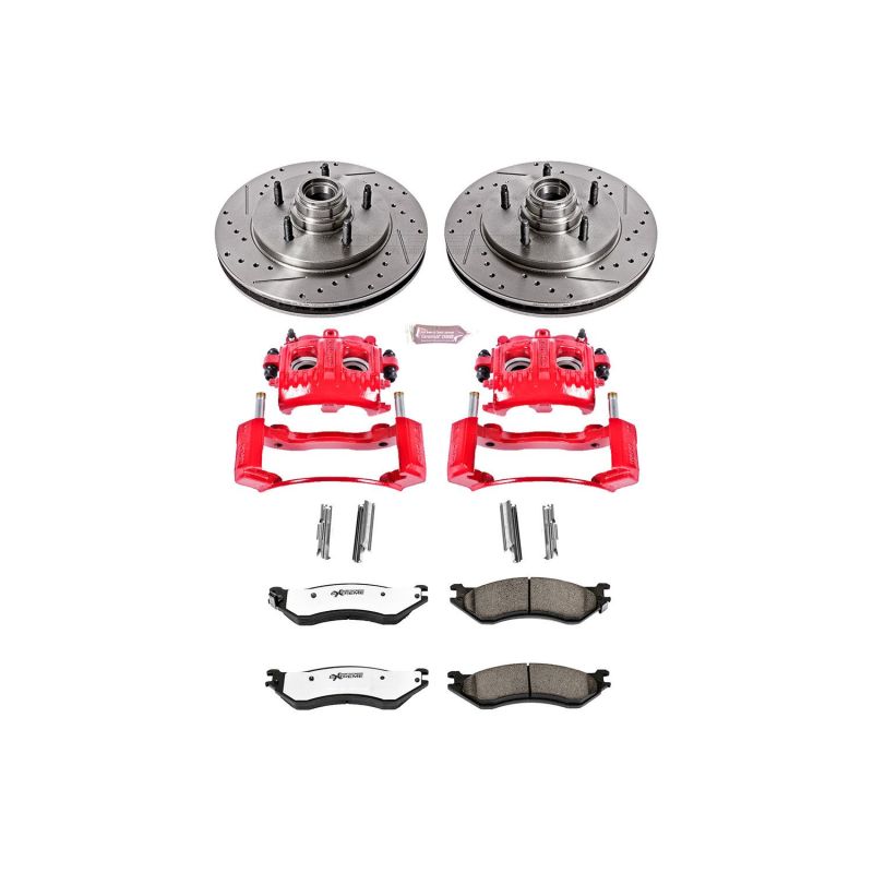 PowerStop Power Stop 98-00 Lincoln Navigator Front Z36 Truck & Tow Kit w/Cals