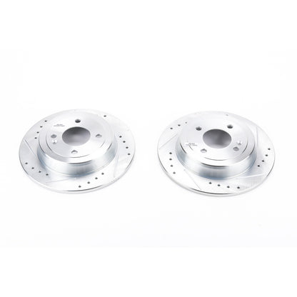 PowerStop Power Stop 12-19 Hyundai Accent Rear Evolution Drilled & Slotted Rotors - Pair