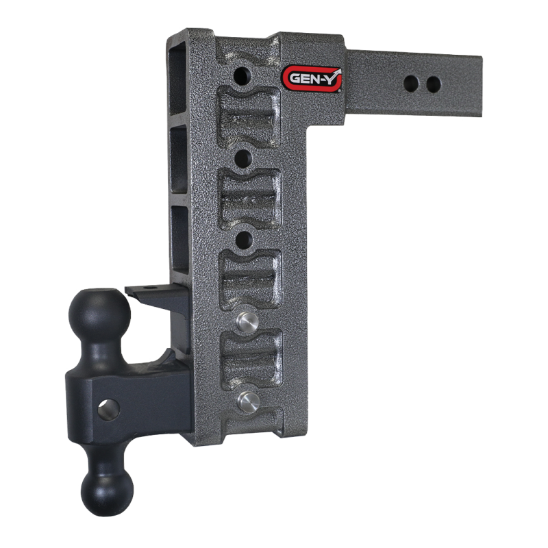 GEN-Y Hitch Gen-Y Mega Duty 2.5in Shank 12in Drop 3K TW 21K Hitch w/GH-061 Dual-Ball/GH-062 Pintle Lock