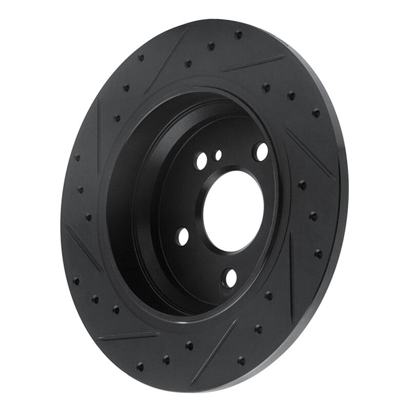 R1 Concepts R1 07-13 Mercedes-Benz S550 Rear Right Drilled & Slotted Black Brake Rotor