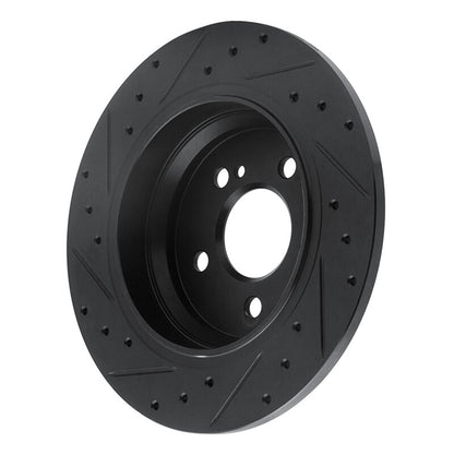 R1 Concepts R1 07-13 Mercedes-Benz S550 Rear Right Drilled & Slotted Black Brake Rotor