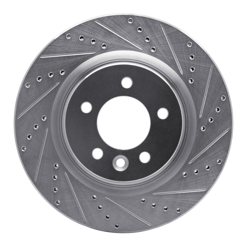R1 Concepts R1 05-09 Land Rover Range Rover Sport Front Right Drilled & Slotted Silver Brake Rotor