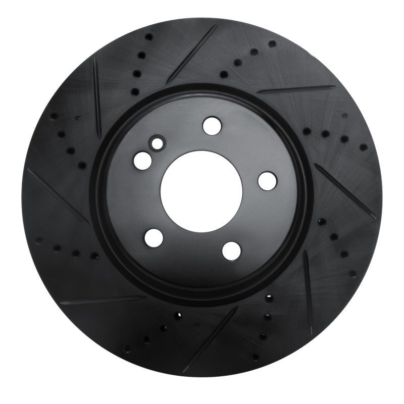 R1 Concepts R1 16-23 Mercedes-Benz GLC250 (South America) Rear Left Drilled & Slotted Black Brake Rotor