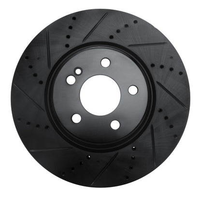 R1 Concepts R1 16-23 Mercedes-Benz GLC250 (South America) Rear Left Drilled & Slotted Black Brake Rotor