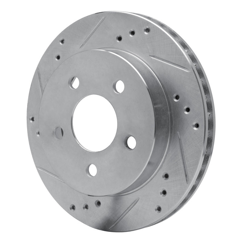 R1 Concepts R1 90-92 Ford Taurus SHO Rear Left Drilled & Slotted Silver Brake Rotor