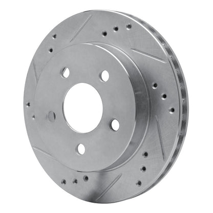 R1 Concepts R1 90-92 Ford Taurus SHO Rear Left Drilled & Slotted Silver Brake Rotor