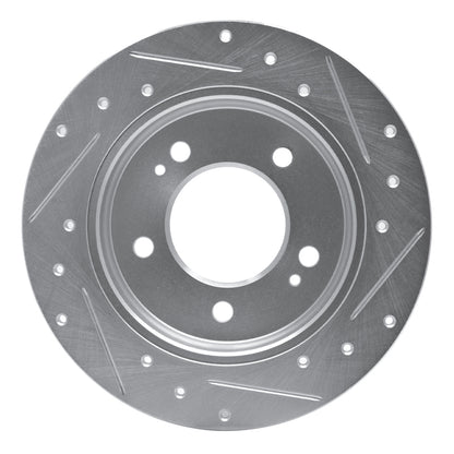 R1 Concepts R1 17-25 Hyundai Elantra GT Rear Left Drilled & Slotted Silver Brake Rotor