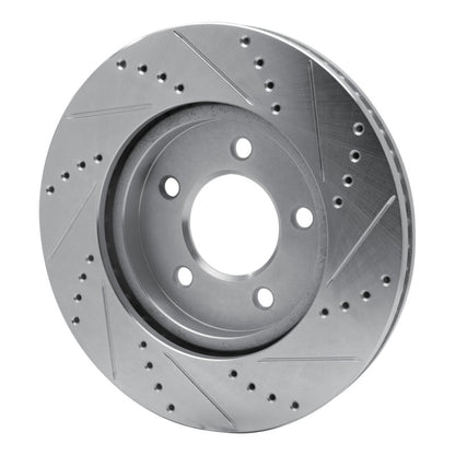 R1 Concepts R1 04-08 Chrysler Pacifica Front Left Drilled & Slotted Silver Brake Rotor