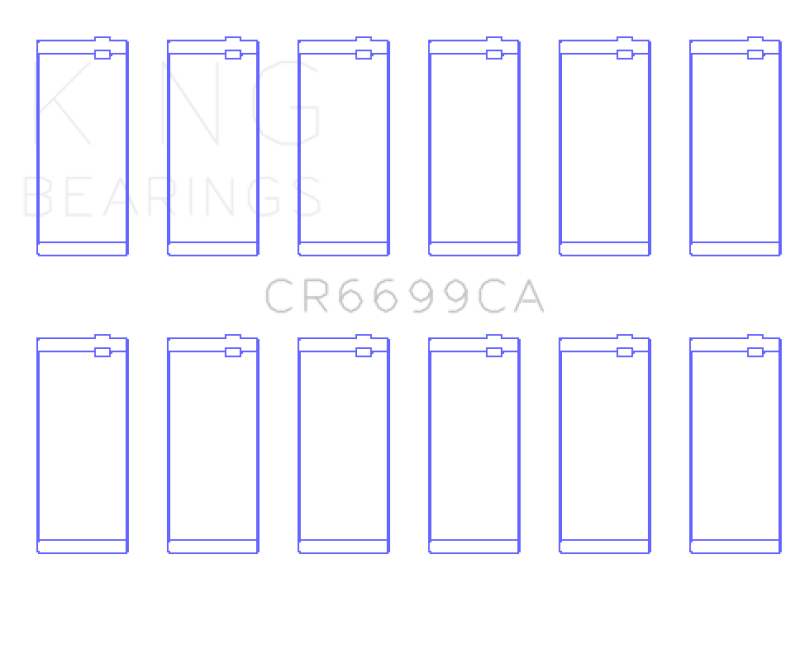 King Engine Bearings King 94-02 Dodge Cummins 5.9L Inline 6 Diesel Conventional Coated Rod Bearing Set (Size 0.5mm)