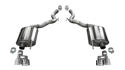 CORSA Performance Corsa 2018-2023 Ford Mustang GT Convertible Sport Axle-Back Exhaust w/ 4in Tips