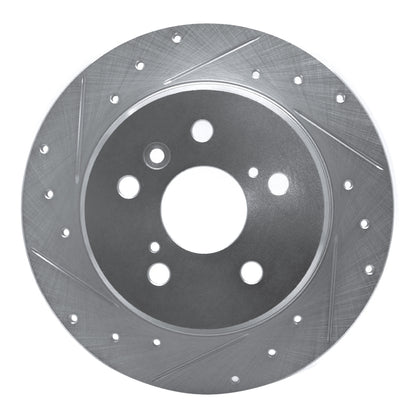 R1 Concepts R1 99-03 Lexus RX300 Rear Left Drilled & Slotted Silver Brake Rotor