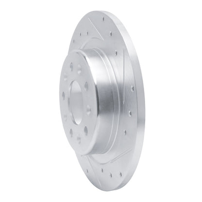 R1 Concepts R1 16-25 Buick Regal TOURX Rear Right Drilled & Slotted Silver Brake Rotor