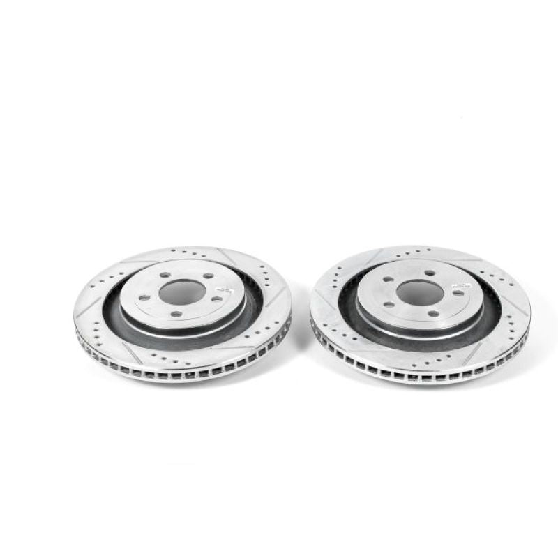 PowerStop Power Stop 15-19 Ford Mustang Rear Evolution Drilled & Slotted Rotors - Pair
