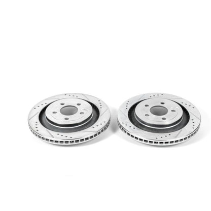 PowerStop Power Stop 15-19 Ford Mustang Rear Evolution Drilled & Slotted Rotors - Pair