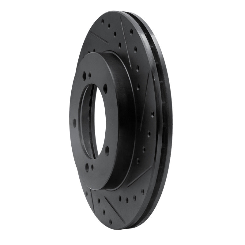 R1 Concepts R1 96-98 Suzuki Sidekick Front Right Drilled & Slotted Black Brake Rotor