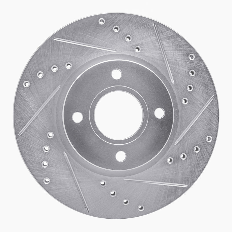 R1 Concepts R1 14-23 Ford Fiesta (USA/Canada) Front Right Drilled & Slotted Silver Brake Rotor