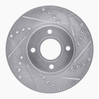 R1 Concepts R1 14-23 Ford Fiesta (USA/Canada) Front Right Drilled & Slotted Silver Brake Rotor
