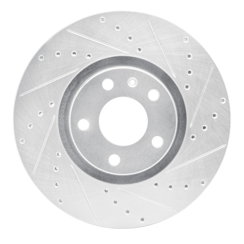 R1 Concepts R1 05-11 Audi A6 Quattro Front Right Drilled & Slotted Silver Brake Rotor