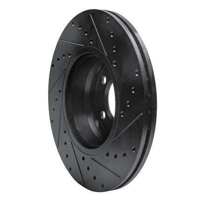 R1 Concepts R1 12-18 BMW 228I Front Left Drilled & Slotted Black Brake Rotor
